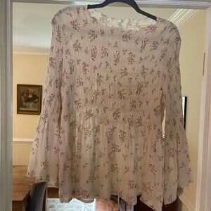 Semi-Sheer floral top